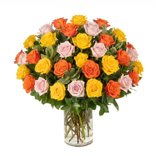 Double the Dozens 24 = 48 Assorted Roses