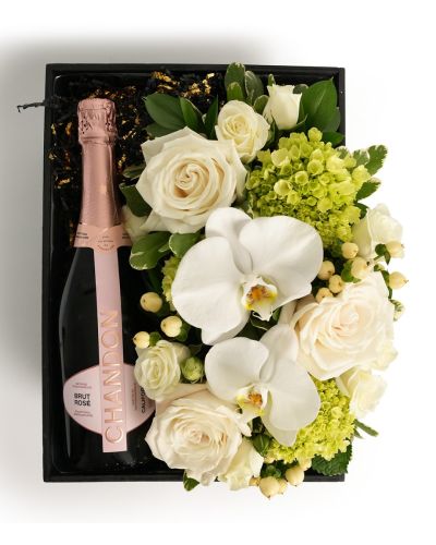 Flora Box White Chandon Brut Rose