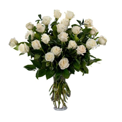 Double the Dozens 12 = 24 White Roses